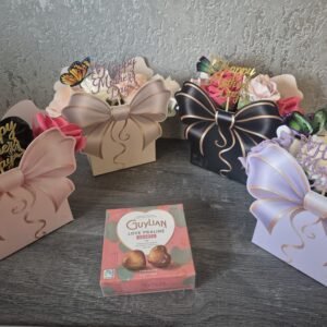 Mother’s Day Ribbon Box Bouquet with Guylian Chocolates